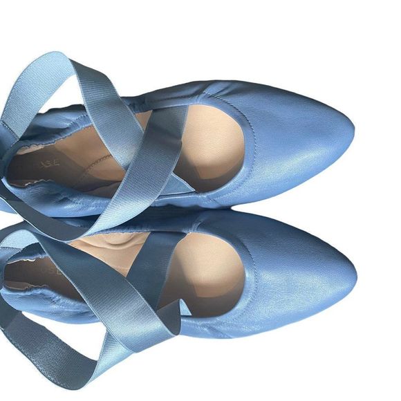 Taryn Rose Edina Ballet Flat Blue Leather ballet core - Picture 6 of 8